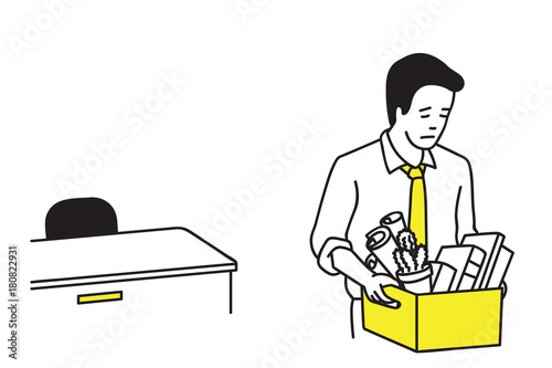 Office worker getting fired