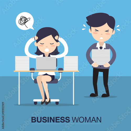 Business woman in hard working