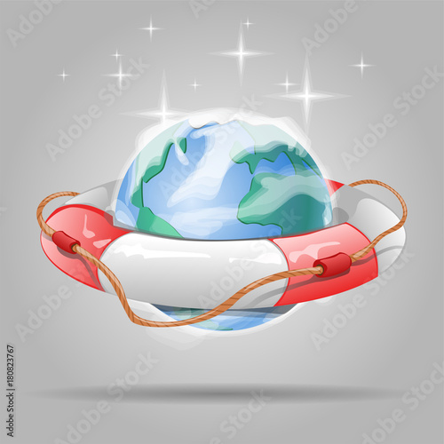 earth and life buoy