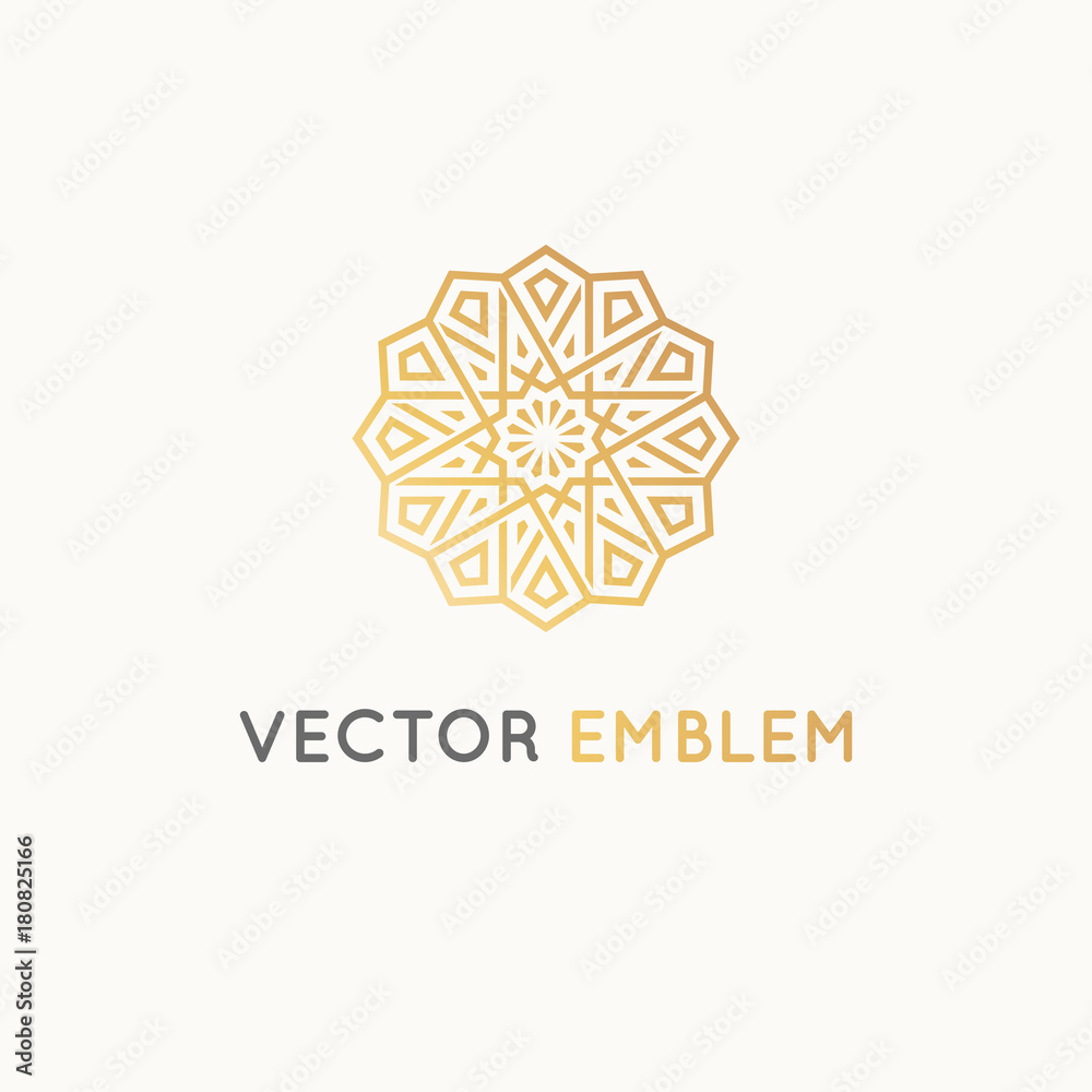 Vector logo design template - abstract symbol in ornamental arabic style Vector logo design template - abstract symbol in ornamental arabic style
