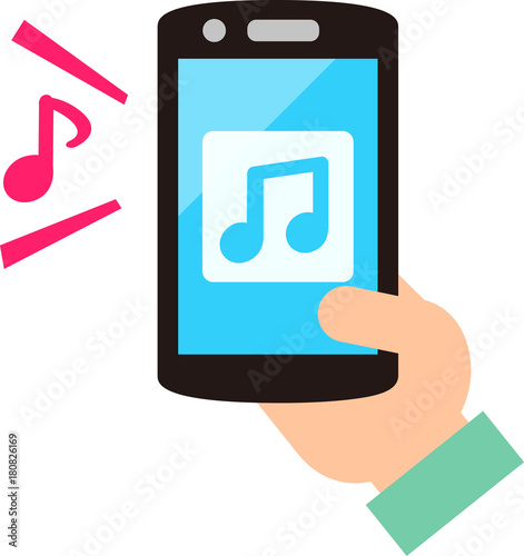 スマートフォンの音楽再生アプリ