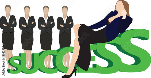 gruppo di donne giovani di successo