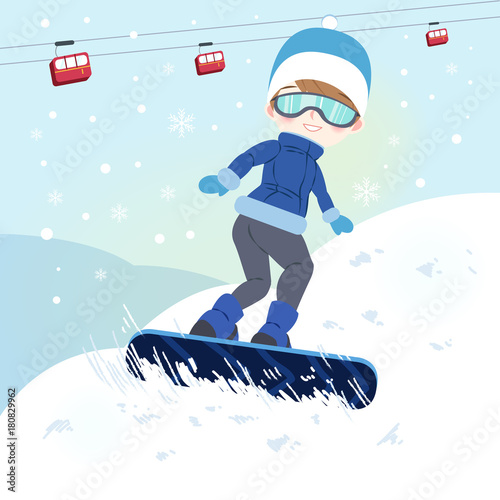 man is snowboarding