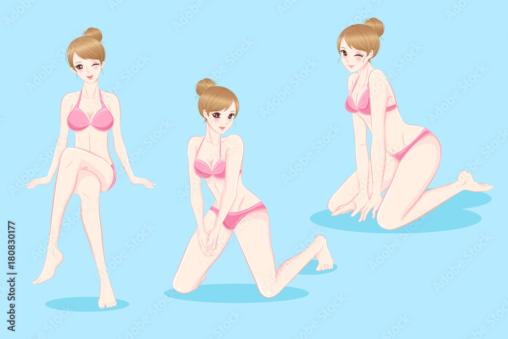 Fotografie beauty cartoon woman