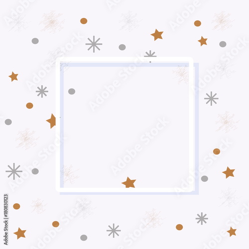 рождественская открытка баннер снежинки звездочки
