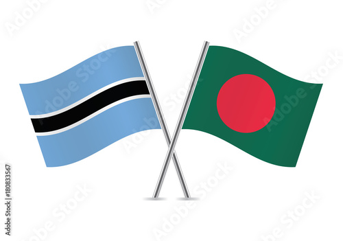 Botswana and Bangladesh flags.Vector illustration. Free Download Botswana and Bangladesh flags.Vector illustration. - GFXLoad