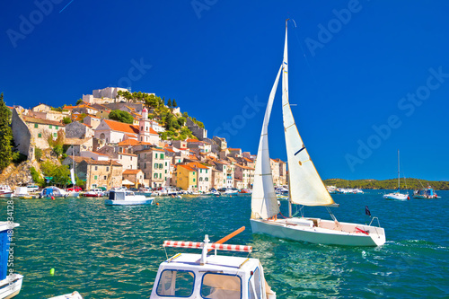 Town of Sibenik waterfront sailing