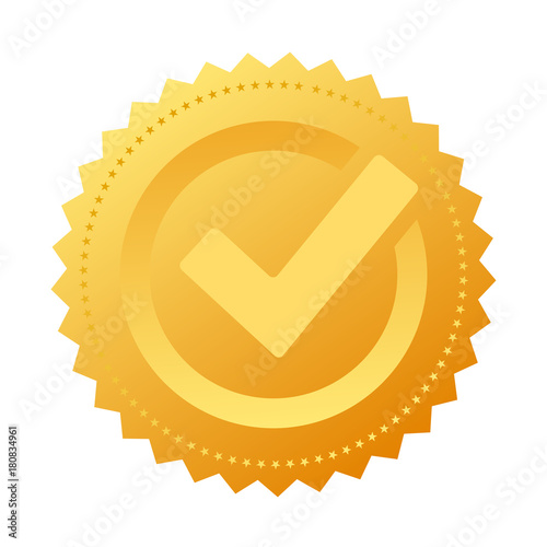 Gold notary approval seal