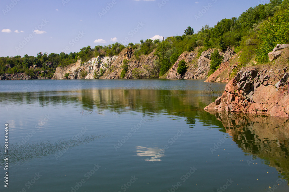 Fototapeta premium Lake at abandoned quarry
