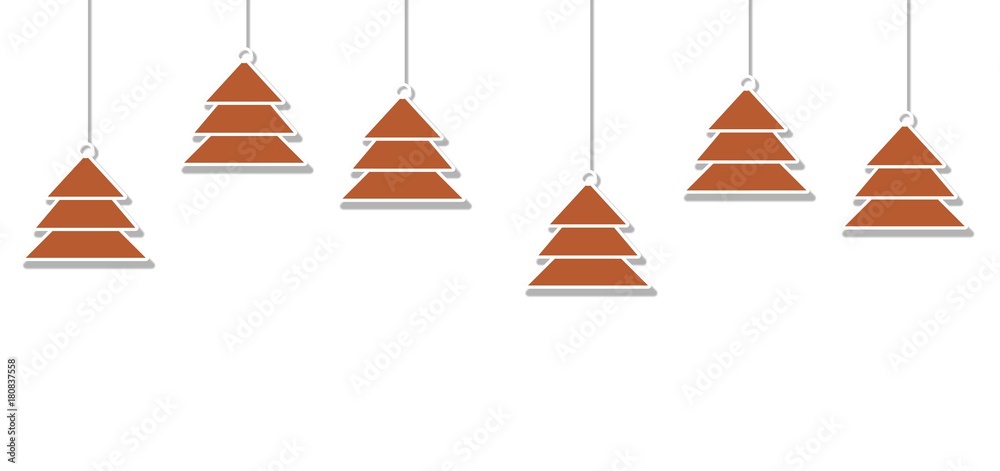 Rote braune Weihnachtsdeko vor weißem Hintergrund Rote braune Weihnachtsdeko vor weißem Hintergrund