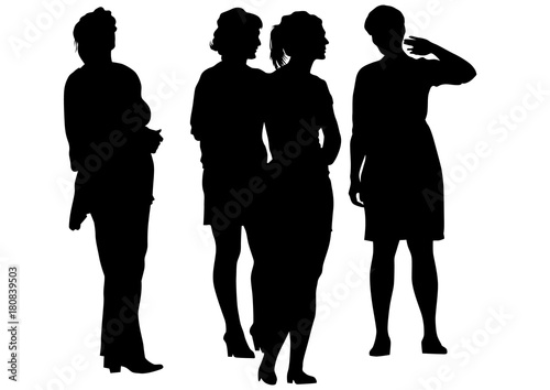 Big crowds people on white background