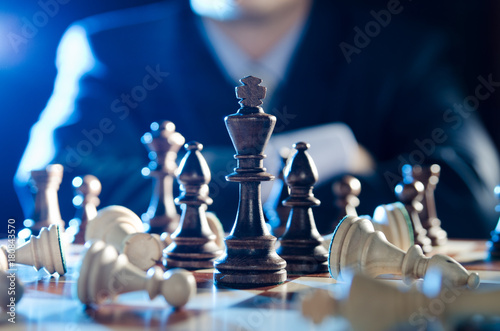 Chess financial, leader strategy in business photo