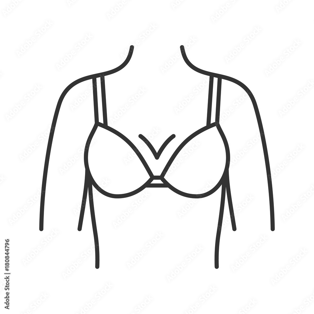 Female breast linear icon Female breast linear icon