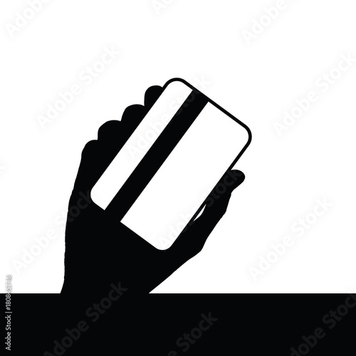 credit card i hand illustration