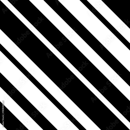 Black and White Diagonal Striped Seamless Pattern