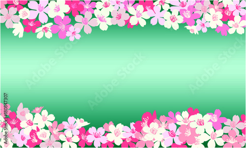 桜のベクター背景素材 Background with vector cherry blossoms - Japanese sakura background
