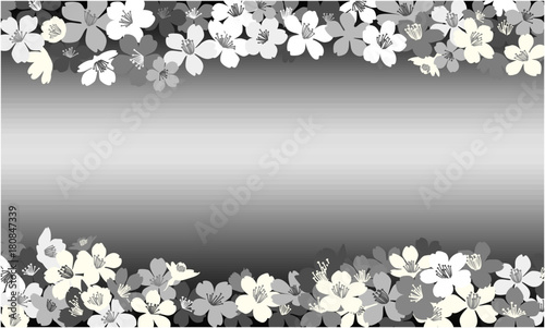 桜のベクター背景素材 Background with vector cherry blossoms - Japanese sakura background