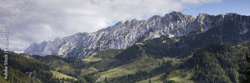 Ausblick vom Brentenjoch, Wilder Kaiser, Kaisergebirge, Tirol, Österreich, Europa