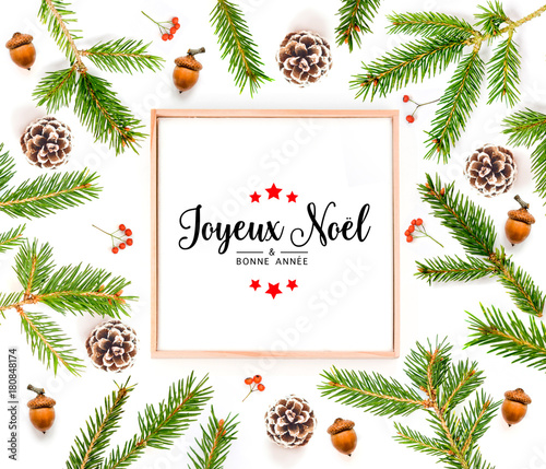 Konstfotografi Message joyeux noël dans un cadre
