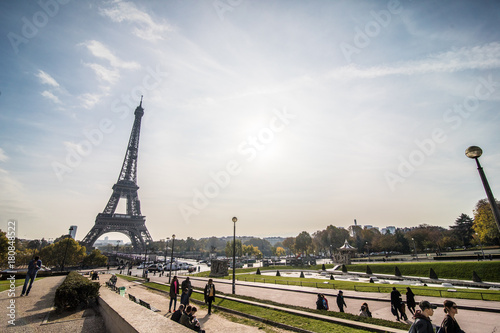 Paris, France - November, 2017. Eiffel tower on sunny day. Paris Best tourist Destinations in Europe © F8  \ Suport Ukraine