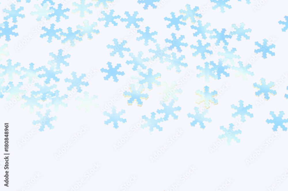 Decorative glittering blue snowflakes Decorative glittering blue snowflakes