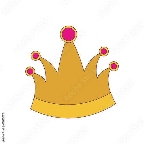 king crown with purple contour