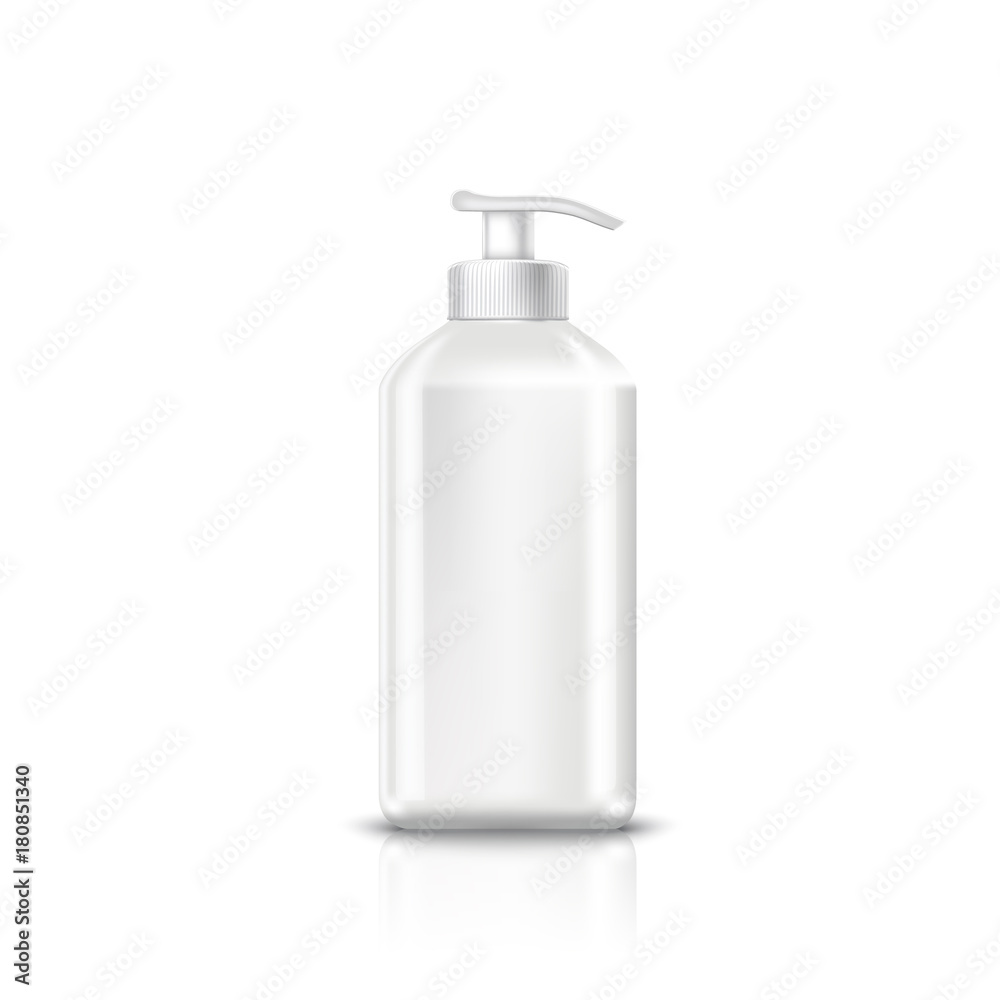 Dispenser Pump Plastic Bottle White. Dispenser Pump Plastic Bottle White.