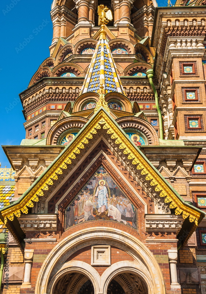 Fragment of the Church of the Savior on the Blood (Resurrection of Christ) in St. Petersburg