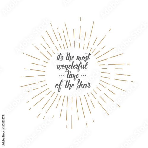 Vector trendy Christmas hand made quote 