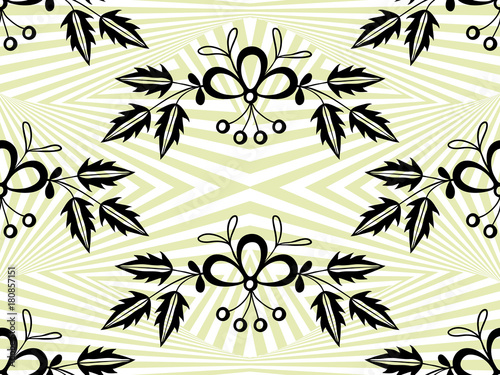 Seamless Polish floral pattern. Vector Slavic background perfect for wallpaper, pattern fill, web page, surface texture, textile. Pattern with flowers. Springtime