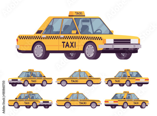 Yellow taxi car