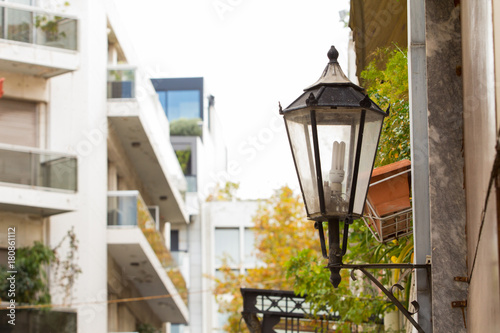 Fototapeta Naklejka Na Ścianę i Meble -  Street lamp in the center of Athens