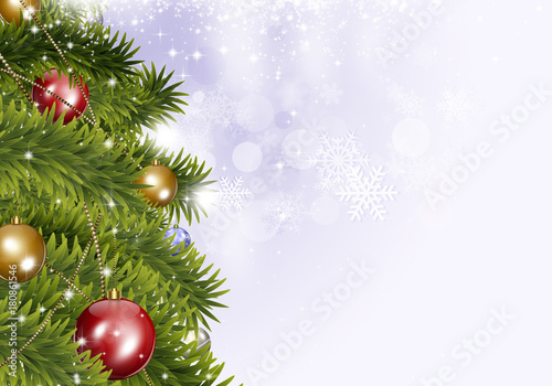 Bright Holiday Xmas Tree Background
