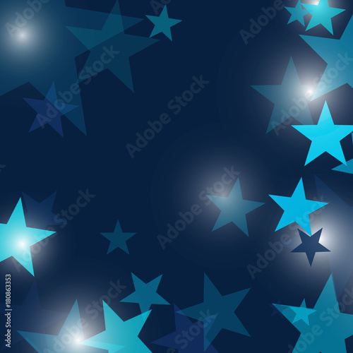 Fototapeta Naklejka Na Ścianę i Meble -  vector blue background with stars