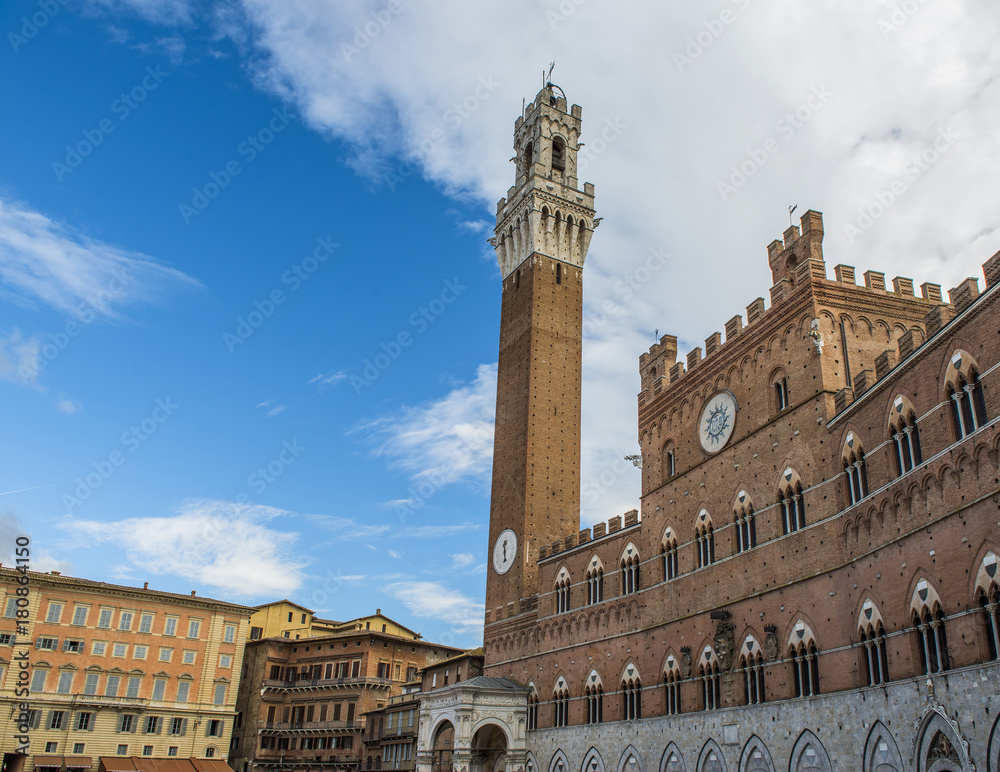 City Hall Bell Tower, Siena Italy, panorama