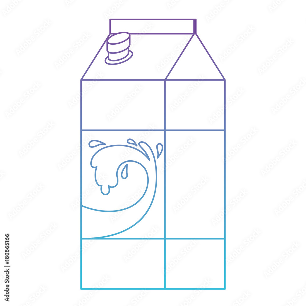 milk carton icon in degraded purple to blue color contour
