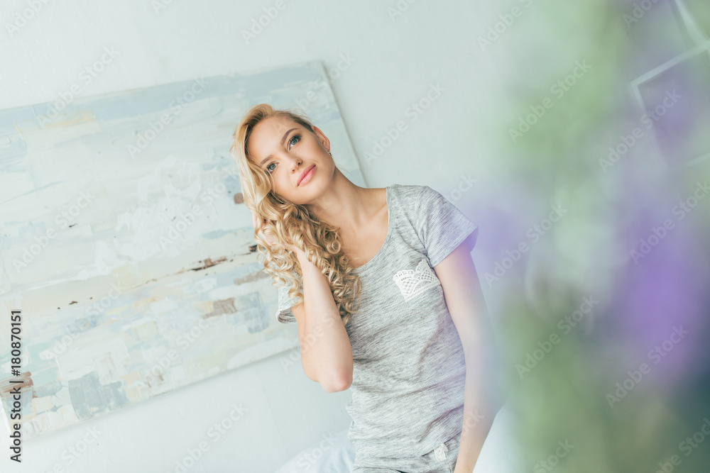 Fototapeta premium young woman in bed