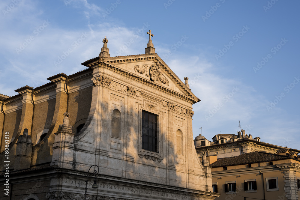 View of the church of Rector's Church San Girolamo Dei Croati in Ripetta, Rome