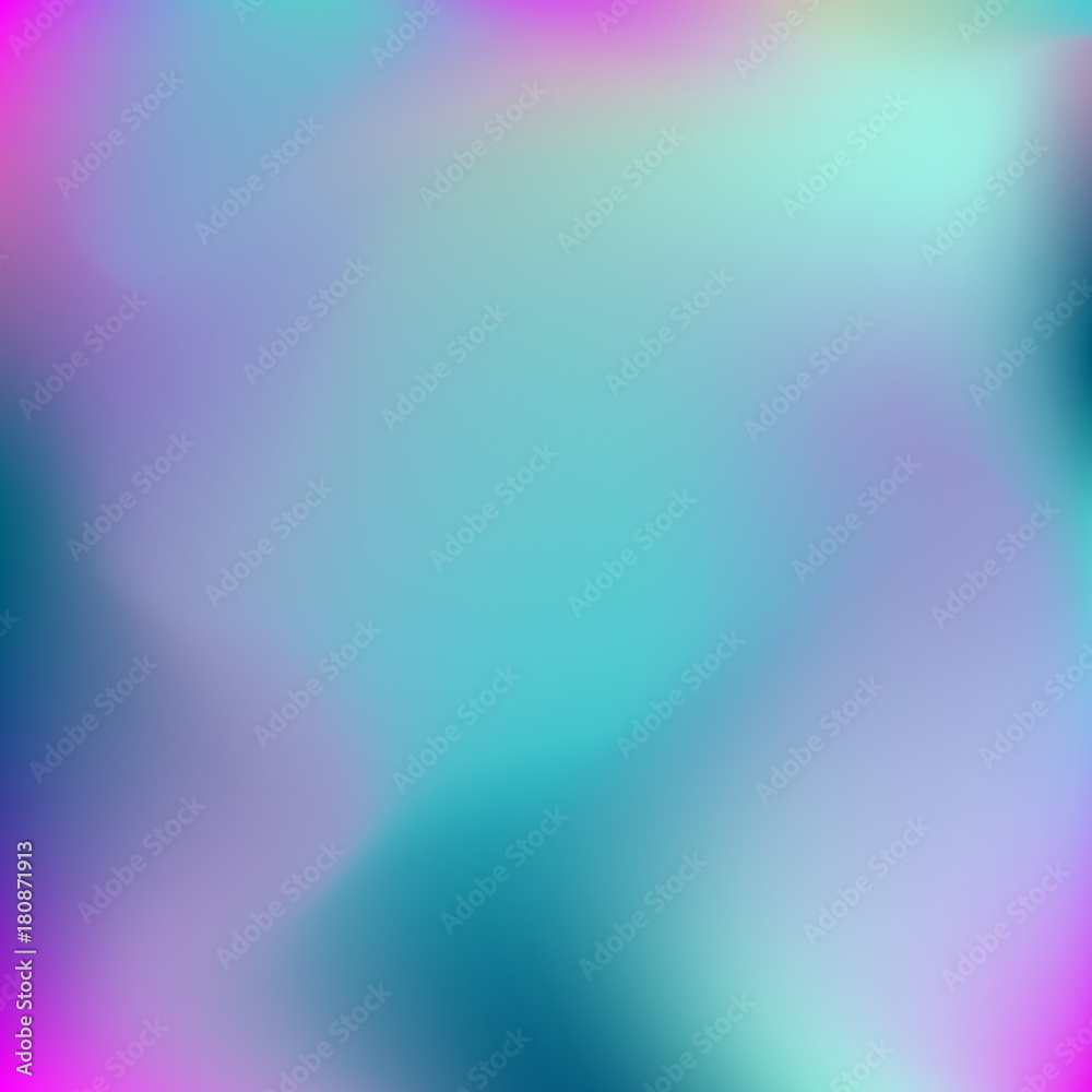 Neon holographic colorful vector background. Abstract soft pastel colors backdrop. In pink and blue colors.
