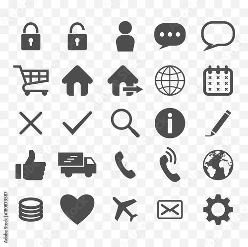 web icons set, on line shop symbols, online store icons