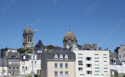 Granville: Vue sur la coupole de l'église Saint-Paul. photo