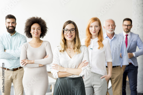 Group of business people standing in the office