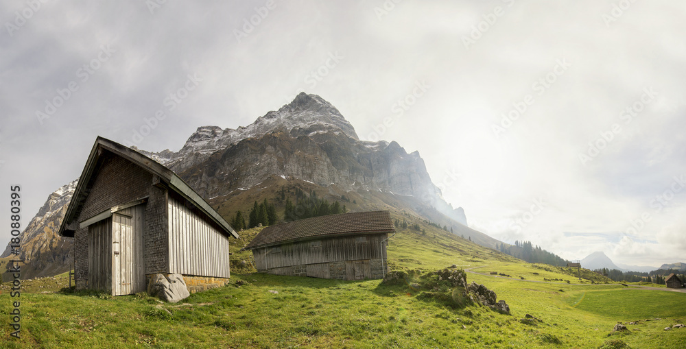 Panorama of valley mountain Santis , Switzerland Panorama of valley mountain Santis , Switzerland