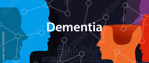 Dementia alzheimer brain neurology health problem head thinking concept