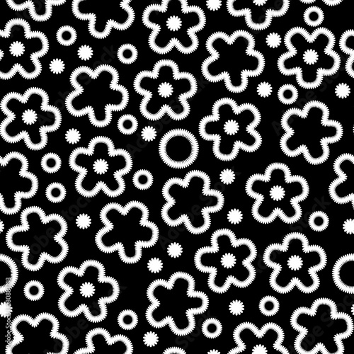 Black and white floral lace...