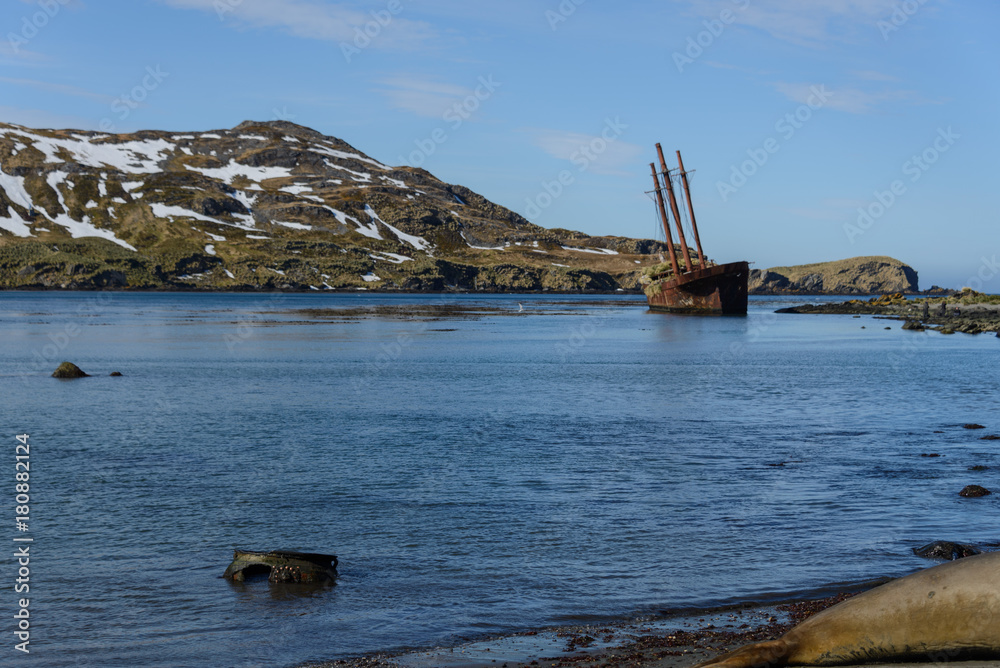 Bayard wreck in Ocean harbour on South Georgia Bayard wreck in Ocean harbour on South Georgia