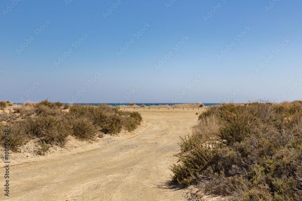 Lady's Mile Track towards the sea, Limassol