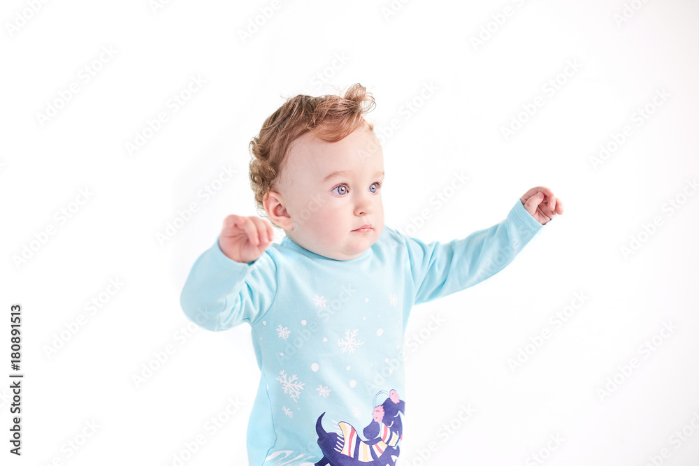 Portrait of a child emotion on a clean background Portrait of a child emotion on a clean background