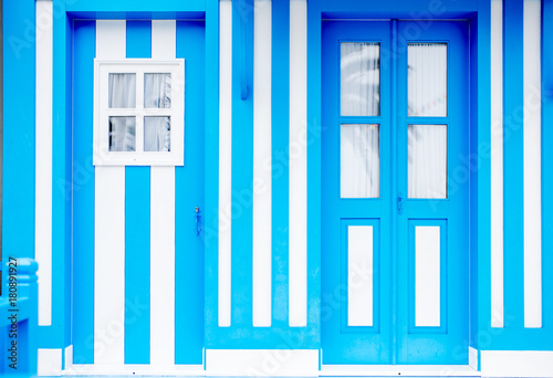 Colorful house facade