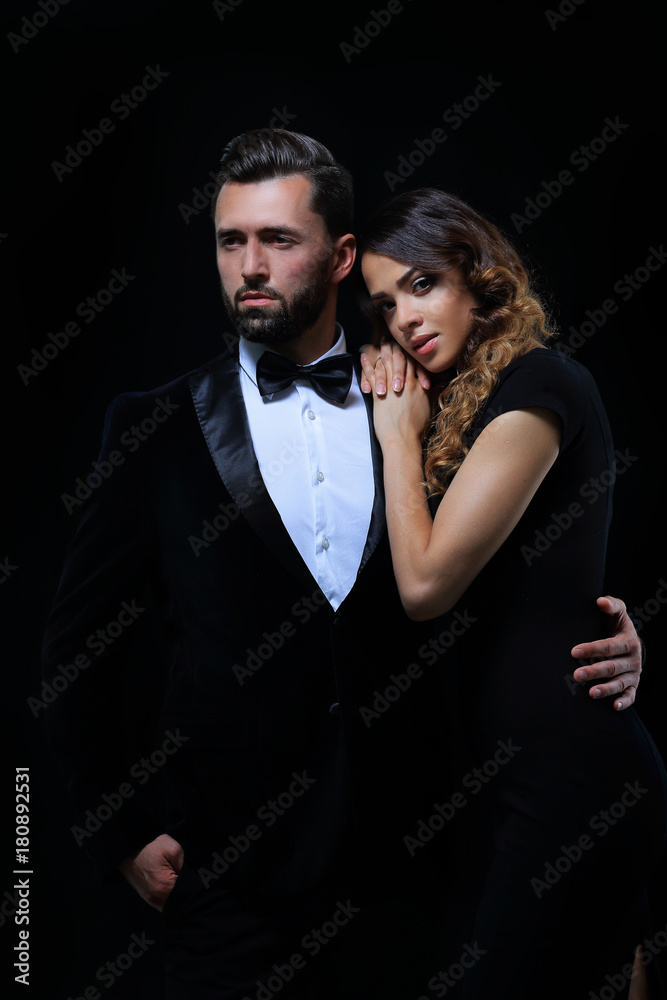 fashion studio photo of beautiful couple in elegant clothes fashion studio photo of beautiful couple in elegant clothes